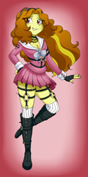 Size: 1024x2048 | Tagged: safe, artist:queentigrel, imported from derpibooru, adagio dazzle, equestria girls, anime, clothes, cosplay, costume, crossover, danganronpa, danganronpa v3, female, miu iruma, smiling, solo