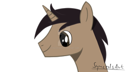 Size: 1600x900 | Tagged: safe, artist:syncedsart, imported from derpibooru, oc, oc only, oc:midnight linguist, pony, unicorn, bust, digital art, male, portrait, simple background, solo, stallion, transparent background, watermark