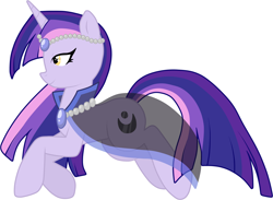 Size: 2112x1546 | Tagged: safe, artist:twokidsonamission, imported from derpibooru, oc, oc only, pony, unicorn, cape, circlet, clothes, female, gem, jumping, lidded eyes, mare, purple, see-through, simple background, smiling, solo, white background