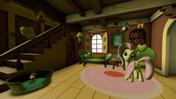 Size: 7680x4320 | Tagged: safe, artist:syncedsart, imported from derpibooru, fluttershy, owlowiscious, tank, winona, pegasus, pony, 3d, absurd resolution, animal, downloadable, pets, source filmmaker, wallpaper