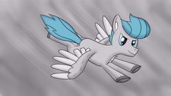 Size: 7680x4320 | Tagged: safe, artist:syncedsart, imported from derpibooru, oc, oc only, oc:dazzly, pegasus, pony, absurd resolution, cloudy, digital art, flying, gift art, male, paint tool sai, solo, stallion