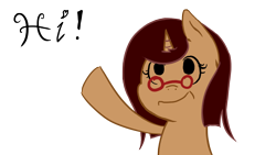 Size: 1366x768 | Tagged: safe, artist:the-zefarian, imported from derpibooru, oc, oc only, oc:cocoa, pony, glasses, simple background, solo, text, transparent background