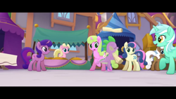 Size: 1280x720 | Tagged: safe, imported from derpibooru, screencap, bon bon, lyra heartstrings, spike, sweetie drops, pony, my little pony: the movie, festival of friendship, scroll