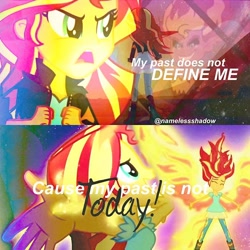 Size: 640x640 | Tagged: safe, edit, edited screencap, imported from derpibooru, screencap, sunset shimmer, equestria girls, my past is not today, rainbow rocks, sunset satan