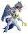 Size: 2200x2692 | Tagged: safe, artist:stec-corduroyroad, imported from derpibooru, oc, oc only, oc:gigawatt, classical hippogriff, hippogriff, blue, claws, cutie mark, flying, goggles, gray, looking at you, male, simple background, smiling, solo, transparent background, wings