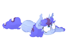 Size: 4281x2430 | Tagged: safe, artist:paskanaakka, derpibooru exclusive, imported from derpibooru, oc, oc only, oc:midnight dew, pony, unicorn, colored hooves, ear fluff, female, lying down, mare, on side, side, simple background, smiling, solo, transparent background, unshorn fetlocks