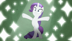 Size: 1280x720 | Tagged: safe, imported from derpibooru, screencap, rarity, pony, unicorn, fake it 'til you make it, bipedal, female, mare, pose, solo, standing