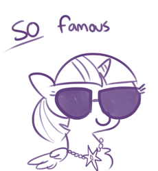 Size: 817x889 | Tagged: safe, artist:tjpones, imported from derpibooru, twilight sparkle, alicorn, pony, female, jewelry, mare, monochrome, necklace, simple background, sketch, solo, sunglasses, twilight sparkle (alicorn), twilightlicious, white background