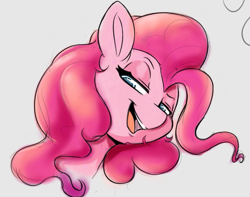 Size: 989x781 | Tagged: safe, artist:tre, imported from derpibooru, pinkie pie, earth pony, pony, bust, female, looking at you, mare, portrait, simple background, solo, white background