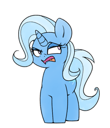 Size: 581x676 | Tagged: safe, artist:lyrabop, imported from derpibooru, trixie, pony, unicorn, female, mare, open mouth, simple background, solo, white background