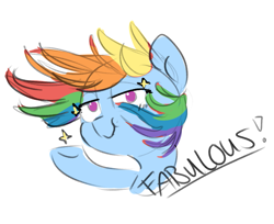 Size: 851x695 | Tagged: safe, artist:pucksterv, imported from derpibooru, rainbow dash, pony, fabulous, simple background, white background