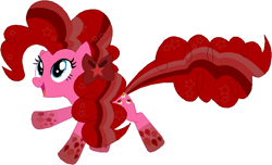 Size: 732x445 | Tagged: safe, artist:selenaede, artist:user15432, imported from derpibooru, pinkie pie, earth pony, pony, elements of insanity, alternate cutie mark, alternate universe, base used, bow, hair bow, pinkis cupcake, rainbow hair, rainbow power, rainbow power-ified, solo