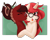 Size: 1024x814 | Tagged: safe, artist:cadetredshirt, imported from derpibooru, oc, oc only, oc:cadetpone, oc:strawberry cheesecake, accessory swap, bust, cheek kiss, chopsticks, couple, eyes closed, female, glasses, hair bun, kiss on the cheek, kissing, lesbian, oc x oc, shipping, simple background