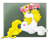 Size: 1024x813 | Tagged: safe, artist:cadetredshirt, imported from derpibooru, oc, oc only, oc:angel wings, pony, commission, eyes closed, floral head wreath, flower, flower in hair, simple background, smiling, solo