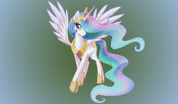 Size: 1440x844 | Tagged: safe, artist:askaniz, artist:metalpandora, imported from derpibooru, princess celestia, pony, crossover, female, minecraft, minecraft pixel art, pixel art, solo