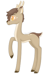 Size: 3500x5000 | Tagged: safe, artist:cupig, imported from derpibooru, oc, oc only, oc:flick, deer, absurd resolution, adopted offspring, colored pupils, male, parent:big macintosh, parent:fluttershy, parents:fluttermac, simple background, solo, transparent background