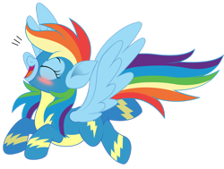 Size: 1024x776 | Tagged: safe, artist:prince-lionel, edit, imported from derpibooru, rainbow dash, blushing, clothes, cute, dashabetes, double mane, eyes closed, female, happy, movie accurate, open mouth, simple background, solo, transparent background, uniform, vector, wonderbolts uniform