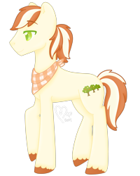 Size: 4000x5000 | Tagged: safe, artist:cupig, imported from derpibooru, oc, oc only, oc:orchard, earth pony, pony, absurd resolution, colored pupils, male, neckerchief, offspring, parent:applejack, parent:flim, parents:flimjack, simple background, solo, stallion, transparent background, unshorn fetlocks