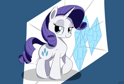 Size: 3496x2362 | Tagged: safe, artist:taurson, imported from derpibooru, rarity, pony, unicorn, diamond, female, horn, looking at you, mare, solo