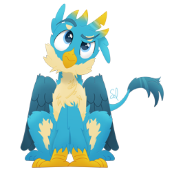 Size: 3314x3314 | Tagged: safe, artist:sol-r, imported from derpibooru, gallus, griffon, male, signature, simple background, sitting, solo, transparent background, vector