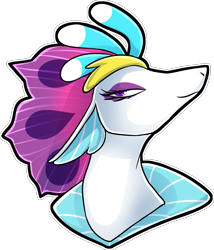 Size: 3171x3708 | Tagged: safe, artist:draikinator, artist:polyhexian, imported from derpibooru, queen novo, seapony (g4), my little pony: the movie, bust, female, lidded eyes, simple background, solo, transparent background