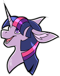 Size: 2821x3593 | Tagged: safe, artist:draikinator, artist:polyhexian, imported from derpibooru, twilight sparkle, pony, bust, ear fluff, female, looking up, mare, open mouth, simple background, solo, transparent background