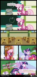 Size: 780x1620 | Tagged: safe, artist:dm29, imported from derpibooru, apple bloom, cheerilee, diamond tiara, first base, rumble, scootaloo, silver spoon, sweetie belle, twilight sparkle, alicorn, earth pony, pegasus, pony, unicorn, marks for effort, book, chalkboard, comic, cutie mark crusaders, ponyville schoolhouse, school desk, teacher, twilight sparkle (alicorn)