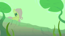 Size: 400x225 | Tagged: safe, imported from derpibooru, screencap, fluttershy, frog, pegasus, pony, the cutie mark chronicles, animal, animated, blowing bubbles, bubble, cute, female, filly, filly fluttershy, foal, gif, gurgling, lilypad, pond, shyabetes, underwater, watershy, younger