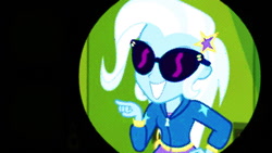 Size: 640x360 | Tagged: safe, edit, edited screencap, imported from derpibooru, screencap, trixie, best trends forever, equestria girls, equestria girls series, best trends forever: twilight sparkle, glasses, spotlight