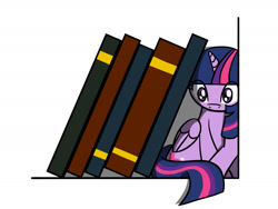 Size: 1800x1350 | Tagged: safe, artist:flutterluv, imported from derpibooru, twilight sparkle, twilight sparkle (alicorn), alicorn, pony, book, bookhorse, bookshelf, cute, female, ponified animal photo, simple background, solo, that pony sure does love books, twiabetes, white background