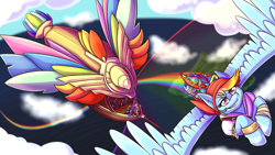 Size: 1920x1080 | Tagged: safe, artist:sinligereep, imported from derpibooru, applejack, captain celaeno, fluttershy, pinkie pie, rainbow dash, rarity, twilight sparkle, alicorn, earth pony, pegasus, pony, unicorn, my little pony: the movie, airship, captain twilight, celaeno's airship, clothes, female, mane six, mare, pirate applejack, pirate dash, pirate fluttershy, pirate pinkie pie, pirate rarity, pirate twilight, rainbow trail, solo, speed trail, swashbuckler, twilight sparkle (alicorn), wallpaper