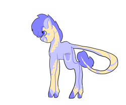 Size: 1800x1500 | Tagged: safe, artist:sodadoodle, imported from derpibooru, oc, oc only, oc:waters, pony, cutie mark, female, looking back, mare, oc redesign, redesign, simple background, solo, transparent background