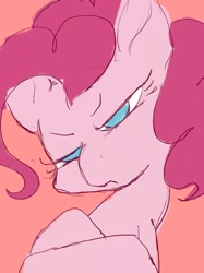 Size: 2048x2732 | Tagged: safe, artist:noupu, imported from derpibooru, pinkie pie, earth pony, pony, female, looking at you, mare, simple background, solo