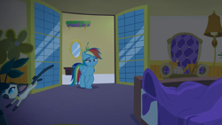 Size: 1920x1080 | Tagged: safe, imported from derpibooru, screencap, rainbow dash, cat, grannies gone wild