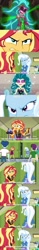 Size: 932x6021 | Tagged: safe, edit, edited screencap, imported from derpibooru, screencap, gaea everfree, gloriosa daisy, juniper montage, sunset shimmer, trixie, equestria girls, equestria girls series, forgotten friendship, legend of everfree, mirror magic, spoiler:eqg specials, dragon ball, dragon ball z, dragonball z abridged, juniper monstar, piccolo (dbz), piccolo (dragon ball), screencap comic, team four star, text, vegeta