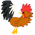 Size: 4008x3979 | Tagged: safe, artist:estories, imported from derpibooru, bird, absurd resolution, ambiguous gender, animal, looking back, open beak, rooster, simple background, solo, startled, transparent background, vector