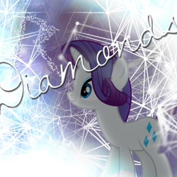 Size: 800x800 | Tagged: dead source, safe, artist:penguinsn1fan, imported from derpibooru, rarity, pony, unicorn, album, album cover, cover, diamonds (rihanna), female, mare, parody, ponified, ponified album cover, rihanna, solo