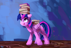 Size: 1828x1220 | Tagged: safe, artist:thefloatingtree, imported from derpibooru, twilight sparkle, alicorn, pony, :p, adorkable, balancing, book, bookhorse, cute, dork, female, mare, procrastination, solo, that pony sure does love books, tongue out, twiabetes, twilight sparkle (alicorn)