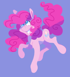 Size: 3200x3500 | Tagged: safe, artist:uunicornicc, imported from derpibooru, pinkie pie, earth pony, pony, cutie mark, female, grin, irrational exuberance, looking up, mare, simple background, smiling, solo