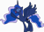 Size: 13309x9654 | Tagged: safe, artist:almostfictional, edit, editor:slayerbvc, imported from derpibooru, vector edit, princess luna, alicorn, pony, luna eclipsed, absurd resolution, accessory-less edit, barehoof, eyes closed, female, hilarious in hindsight, mare, missing accessory, raised hoof, simple background, solo, transparent background, vector