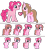 Size: 910x1008 | Tagged: safe, artist:cindydreamlight, artist:cindystarlight, imported from derpibooru, pinkie pie, oc, oc:cindy, alicorn, earth pony, pegasus, pony, unicorn, alicorn oc, bubble berry, colt, female, filly, male, offspring, parent:bubble berry, parents:canon x oc, rule 63, simple background, transparent background