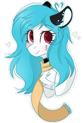 Size: 2048x3000 | Tagged: safe, artist:cinnamontee, imported from derpibooru, oc, oc only, oc:beatz, pony, bust, clothes, female, high res, mare, portrait, scarf, simple background, solo, transparent background