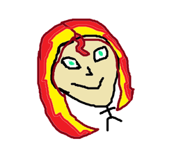 Size: 648x560 | Tagged: safe, imported from derpibooru, sunset shimmer, equestria girls, 1000 hours in ms paint, ms paint, simple background, stick figure, white background