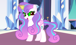 Size: 992x596 | Tagged: safe, artist:rainbows-skies, artist:thesmall-artist, imported from derpibooru, princess flurry heart, alicorn, pony, evil flurry heart, female, older, older flurry heart, possessed, solo, sombra eyes