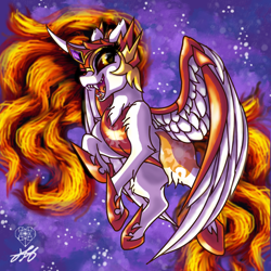 Size: 1024x1024 | Tagged: safe, artist:stainedglasslighthea, imported from derpibooru, daybreaker, alicorn, pony, a royal problem, cute, diabreaker, female, mare, open mouth, solo