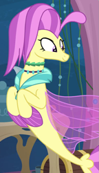 Size: 485x840 | Tagged: safe, imported from derpibooru, screencap, ocean flow, seapony (g4), surf and/or turf, cropped, female, mare, solo