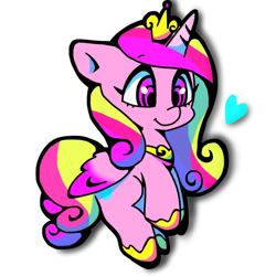 Size: 768x768 | Tagged: safe, artist:asg, imported from derpibooru, princess cadance, alicorn, pony, cute, cutedance, female, heart, looking at you, mare, simple background, solo, white background