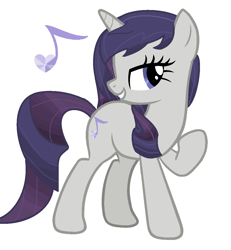 Size: 1102x1194 | Tagged: safe, artist:restlessbard, imported from derpibooru, oc, oc only, oc:melody, pony, unicorn, base used, female, magical lesbian spawn, mare, offspring, parent:octavia melody, parent:rarity, parents:raritavia, simple background, solo, white background