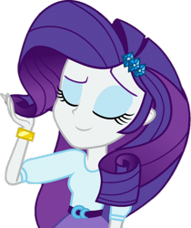 Size: 1024x1218 | Tagged: safe, artist:thebarsection, edit, edited screencap, imported from derpibooru, screencap, rarity, equestria girls, clothes, eyes closed, female, not a vector, simple background, smiling, solo, transparent background