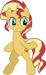Size: 1024x1671 | Tagged: safe, artist:themixelfan, imported from derpibooru, sunset shimmer, pony, unicorn, equestria girls, mirror magic, spoiler:eqg specials, bipedal, female, in the human world for too long, simple background, solo, transparent background, vector